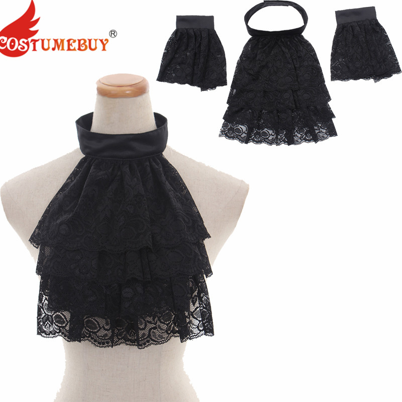 Men'S Victorian Accessories - Costumebuy Detachable Collar White Black Victorian