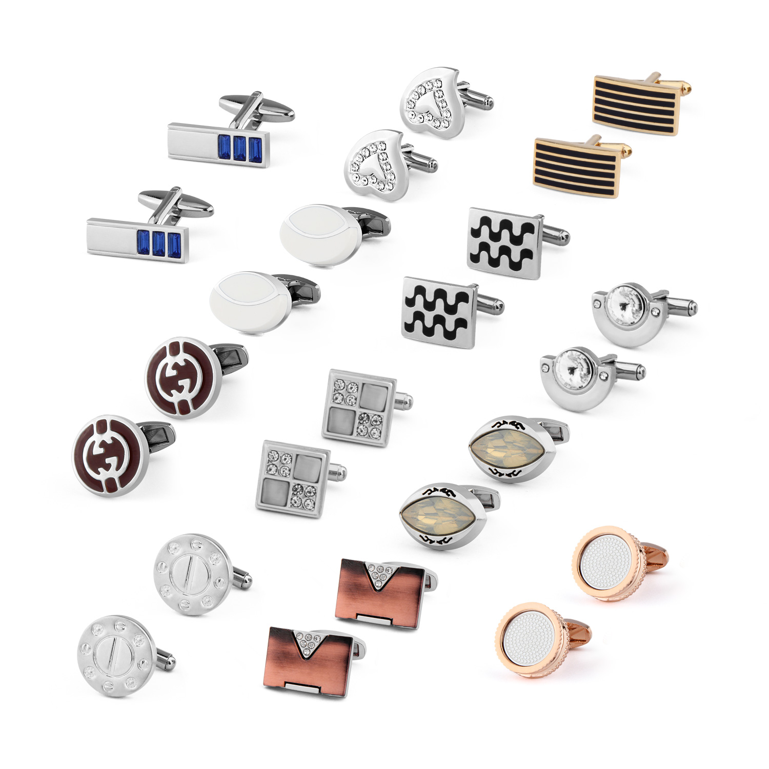 1 Pair Cufflinks For Mens Acce - Men'S Minimalist Accessories ulasan dan harga