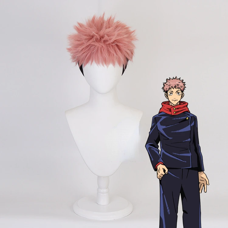 Anime Itadori Yuji Cosplay Wig - Men Accessories Korea ulasan dan harga