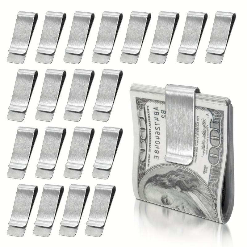 20PCS Stainless Steel Silver S - Money Clip Slim ulasan dan harga