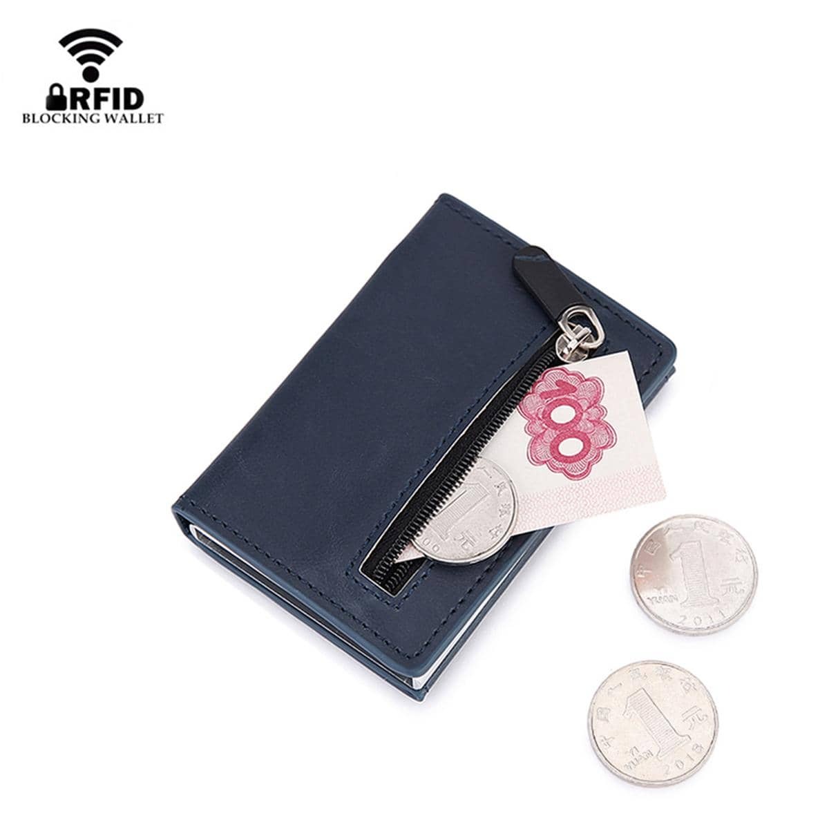 RFID Blocking Card Wallet Magn - Coin Holder Men ulasan dan harga