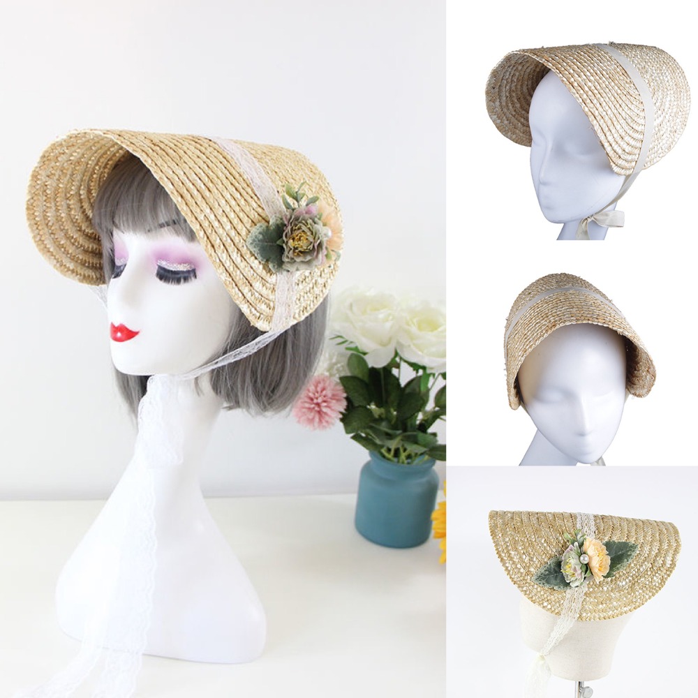 French Style Lolita Straw Hat  - Men'S Victorian Accessories ulasan dan harga